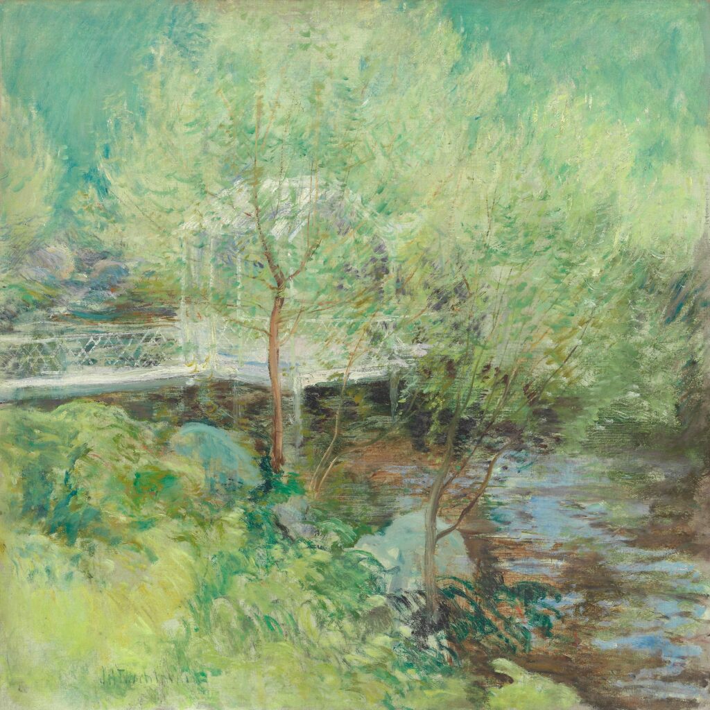 John Henry Twachtman, The White Bridge, after 1895 Oil on canvas, 29.5 x 29.5 in Art Institute of Chicago, Chicago