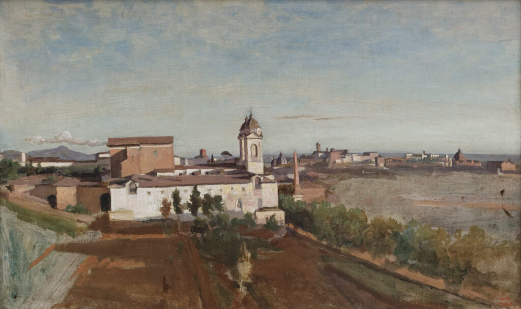 Camille Corot, La Trinité-des-Monts, 1830–1834 Oil on canvas, 17.7 x 29.1 in Louvre Museum, Paris