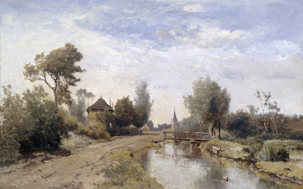 Paul Gabriël, Landscape near Kortenhoef, 1877 Oil on panel 14.6 x 22.6 in Rijksmuseum, Amsterdam