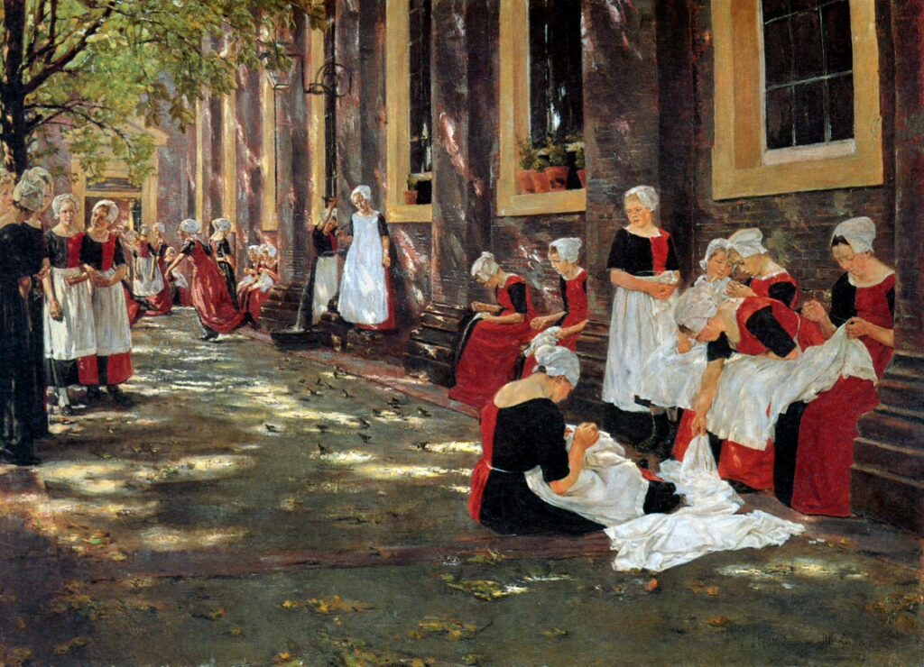 Max Liebermann, The Courtyard of the Orphanage in Amsterdam/Free Time in the Amsterdam Orphanage, 1881–1882 Oil on canvas, 30.9 x 42.3 in Städel Museum, Frankfurt