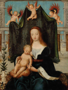 Hans Holbein the Elder, Madonna with the Sleeping Christ Child, c 1519–1521 Oil on panel, 29 x 22 in Gemäldegalerie, Berlin