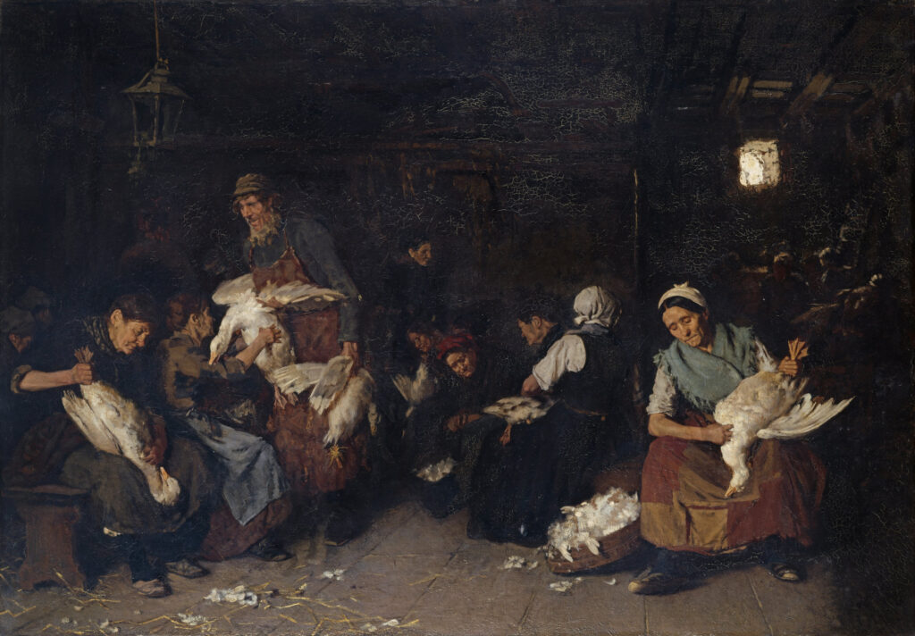 Max Liebermann, Women Plucking Geese, 1872 Oil on canvas, 47 x 67.1 in Alte Nationalgalerie, Berlin
