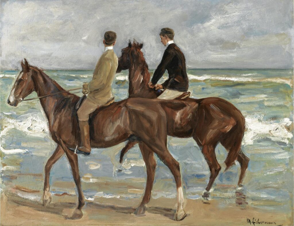 Max Liebermann, Two Riders on the Beach, c 1901–1903 Oil on canvas, 27.9 x 35.8 in Private Collection