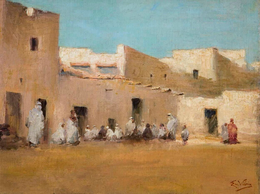 Emmanuel Viérin, Palabre, c 1895 Oil on canvas, 15.7 x 11.8 in Private Collection