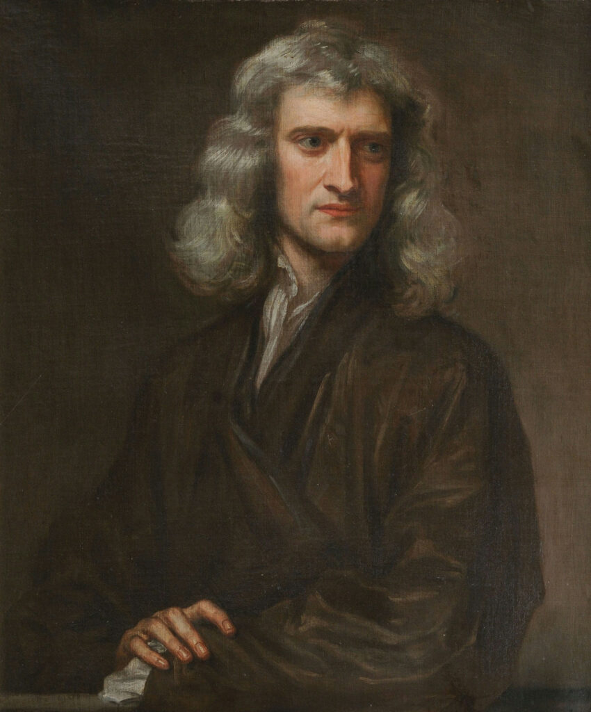 Sir Godfrey Kneller, Sir Isaac Newton, 1689 Oil on canvas, 30 x 25 in Isaac Newton Institute for Mathematical Sciences, Cambridge, UK