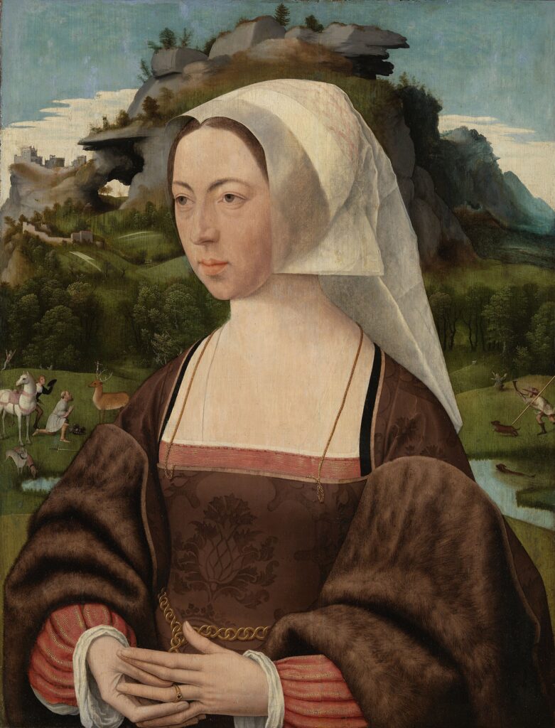 Jan Mostaert, Portrait of a Woman, c 1525–1530 Oil on panel, 18.1 x 14 in Rijksmuseum, Amsterdam