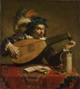 Theodoor Rombouts, The Lute Player, c 1620 Oil on canvas, 38.5 x 43.7 in Philadelphia Museum of Art, Philadelphia