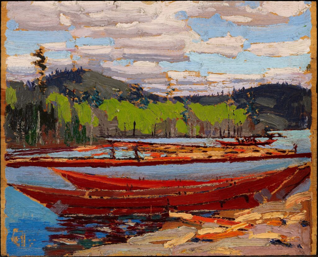 Tom Thomson, Bateaux, 1916 Oil on wood, 8.5 x 10.6 in Art Gallery of Ontario, Toronto