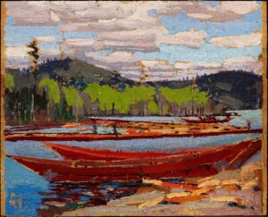 Tom Thomson, Bateaux, 1916 Oil on wood, 8.5 x 10.6 in Art Gallery of Ontario, Toronto
