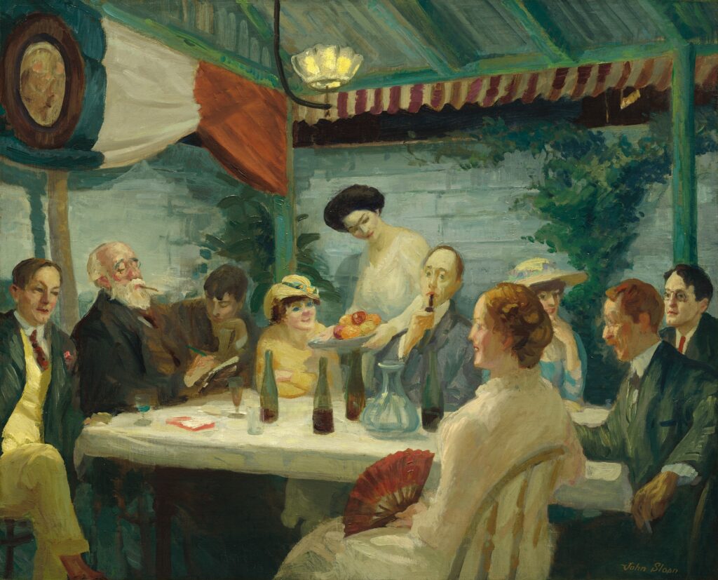 John Sloan, Yeats at Petitpas, c 1914 Oil on canvas, 26.1 x 32 in National Gallery of Art, Washington DC