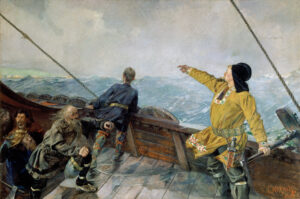 Christian Krohg, Leiv Eiriksson Discovering America, 1893 Oil on canvas, 123.2 x 185 in National Museum, Oslo