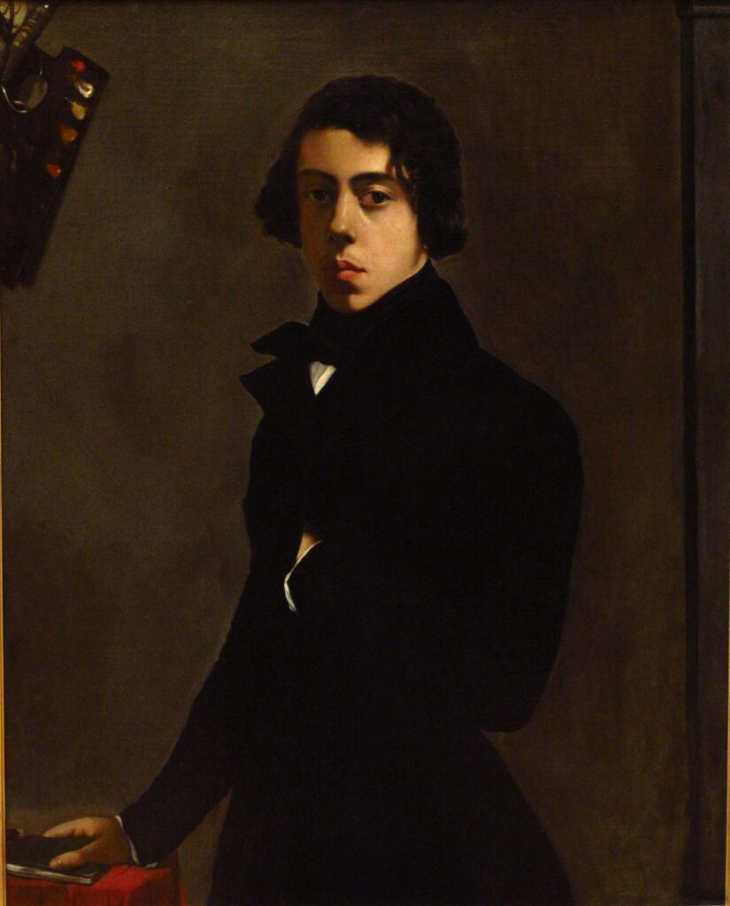 Théodore Chassériau, Self-Portrait, 1835 Oil on canvas, 39 × 32.3 in Musée du Louvre, Paris