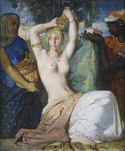 Théodore Chassériau, The Toilette of Esther, 1841 Oil on canvas, 17.9 × 14 in Musée du Louvre, Paris
