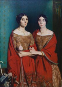 Théodore Chassériau, The Artist’s Sisters/The Two Sisters, 1843 Oil on canvas, 70.9 × 53.1 in Musée du Louvre, Paris
