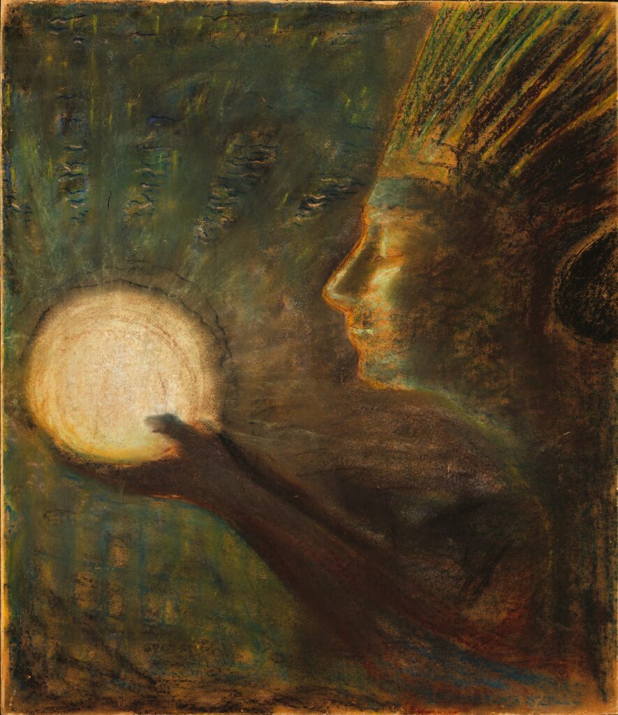 Mikalojus Konstantinas Čiurlionis, Friendship, 1906–1907 Pastel on paper, 28.9 × 25 in M. K. Čiurlionis National Museum of Art, Kaunas, Lithuania