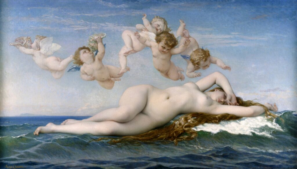 Alexandre Cabanel, The Birth of Venus, 1863 Oil on canvas, 51.2 × 88.6 in Musée d'Orsay, Paris
