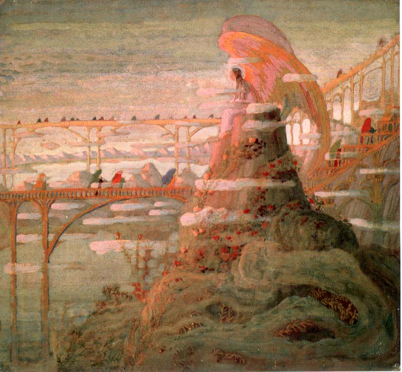 Mikalojus Konstantinas Čiurlionis, Angel/Angel Prelude, 1909 Tempera on paper, 19.7 × 21.1 in M. K. Čiurlionis National Museum of Art, Kaunas, Lithuania