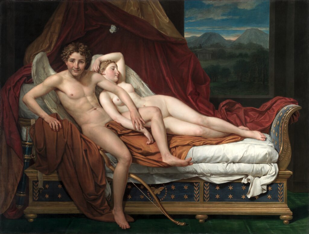 Jacques-Louis David, Cupid and Psyche, 1817 Oil on canvas, 72.5 x 95.1 in Cleveland Museum of Art