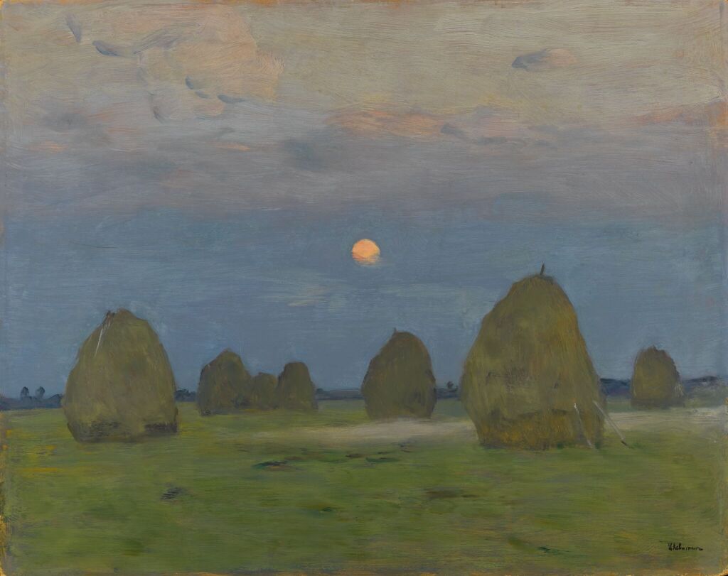 Isaac Levitan, Twilight. Haystacks, 1899 Oil on cardboard, 23.5 x 29.4 in Tretyakov Gallery, Moscow