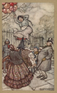 Arthur Rackham, Peter Pan in Kensington Gardens illustration, 1907 Book illustration The Little White Bird, Hodder and Stoughton, London