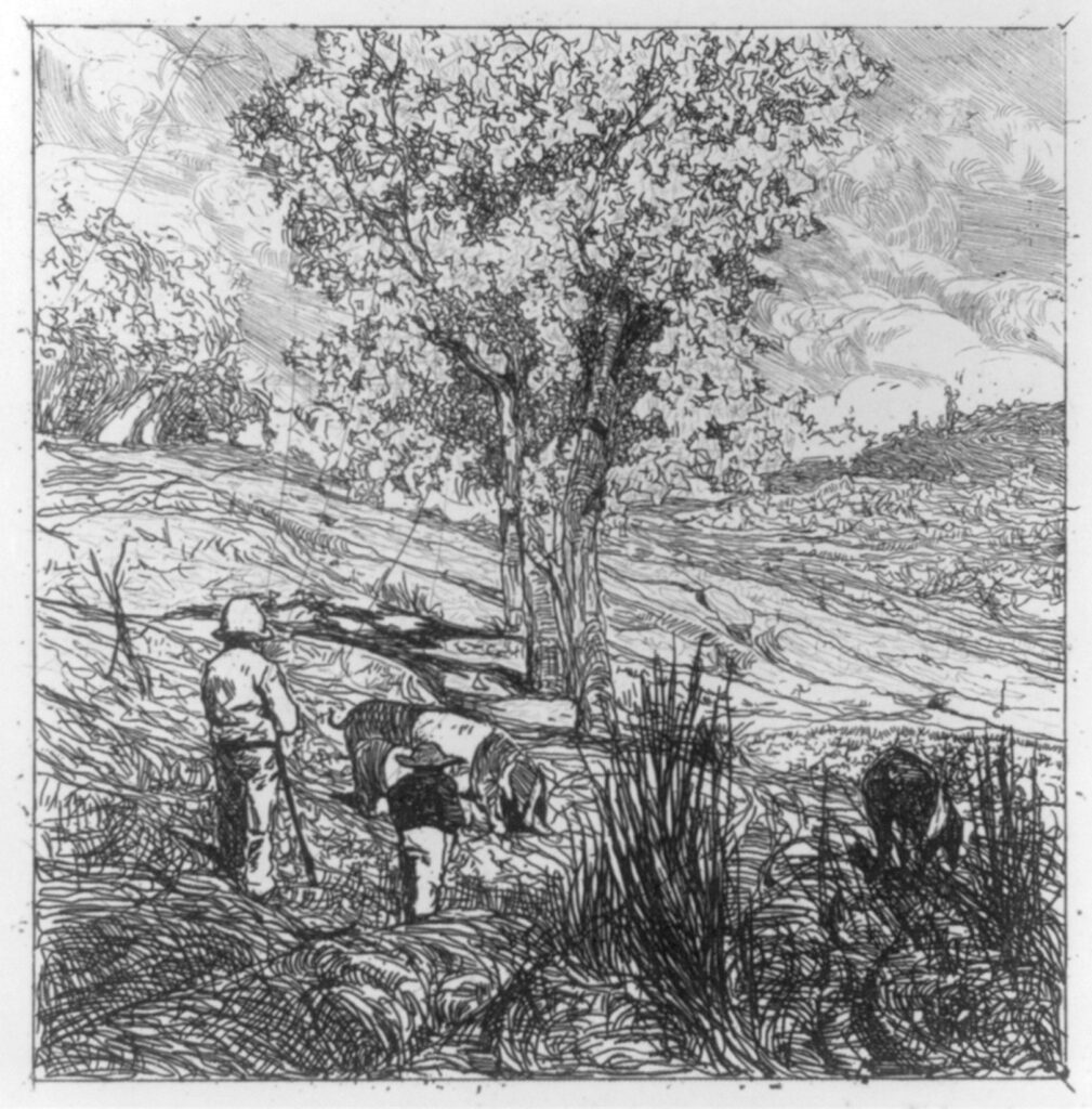 Swineherd, c 1890 Etching and aquatint, Library of Congress, Washington DC