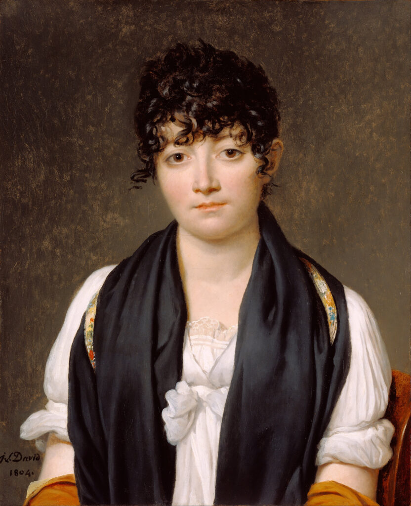 Jacques-Louis David, Portrait of Suzanne Le Peletier de Saint-Fargeau, 1804 Oil on canvas, 23.8 x 19.5 in J. Paul Getty Museum, Los Angeles