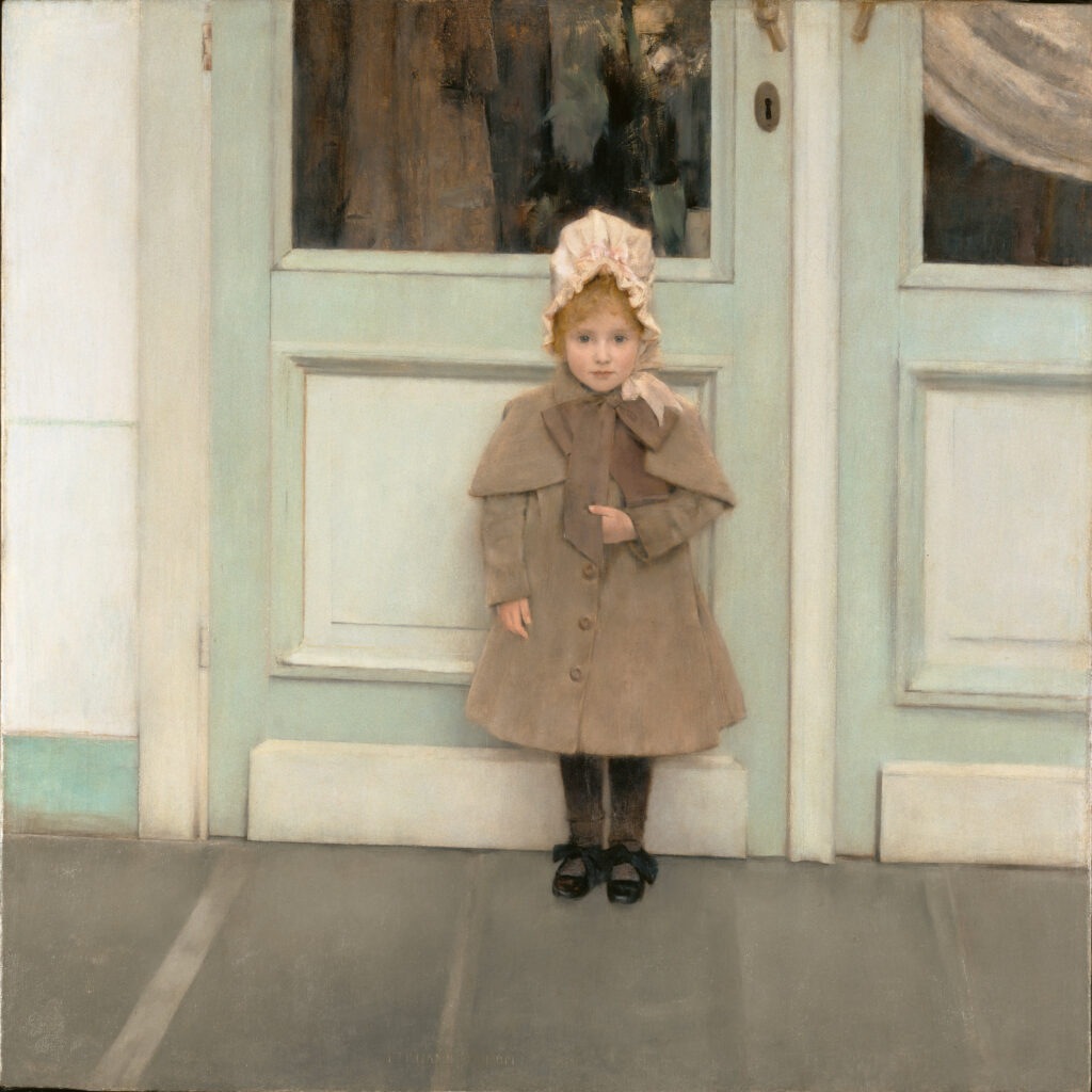 Fernand Khnopff, Portrait of Jeanne Kéfer, 1885 Oil on canvas, 31.5 × 31.5 in J. Paul Getty Museum, Los Angeles