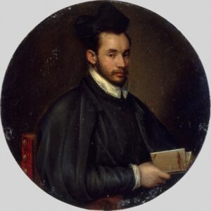 Lavinia Fontana, Portrait of a Prelate, c 1580 Oil on copper, diameter 5.5 in Metropolitan Museum of Art, New York