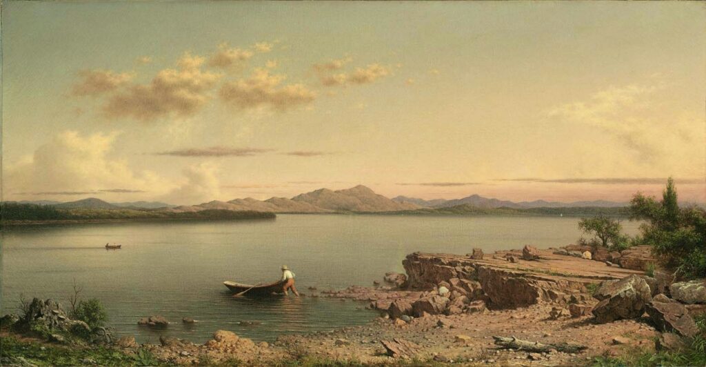 Martin Johnson Heade, Lake George, 1862 Oil on canvas, 26 x 49.4 in Museum of Fine Arts, Boston