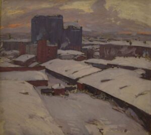 Abram Efimovich Arkhipov, Moscow Backyards, 1906 Oil on canvas, 24.2 x 32 in Tretyakov Gallery, Moscow