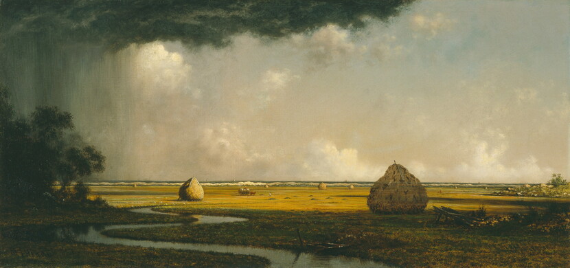 Martin Johnson Heade, Marshfield Meadows, Massachusetts, 1871 Oil on canvas, 15 x 30 in Amon Carter Museum of American Art, Fort Worth, TX