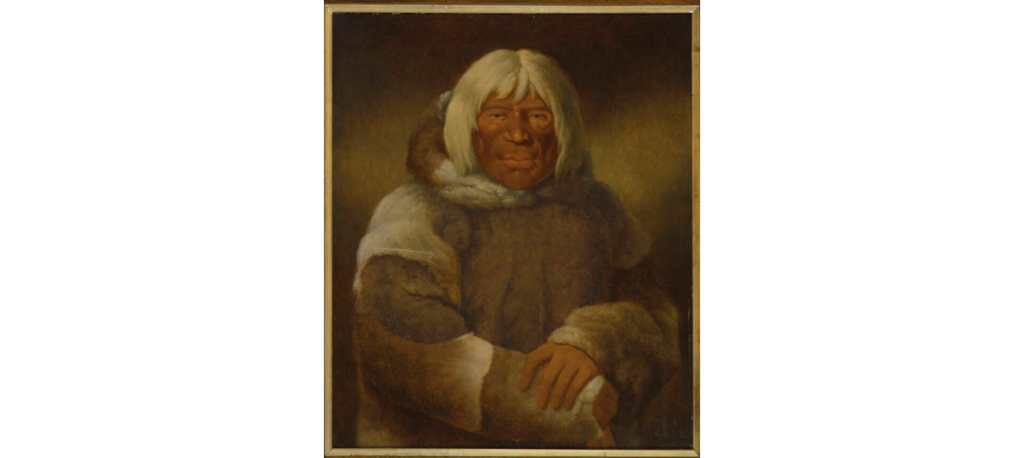 Paul Kane, An Esquimaux/Portrait of Ogemawwah Chack, The Spirit Chief, 1849–1856 Oil on canvas, 31.1 x 26 in Royal Ontario Museum, Toronto, Canada