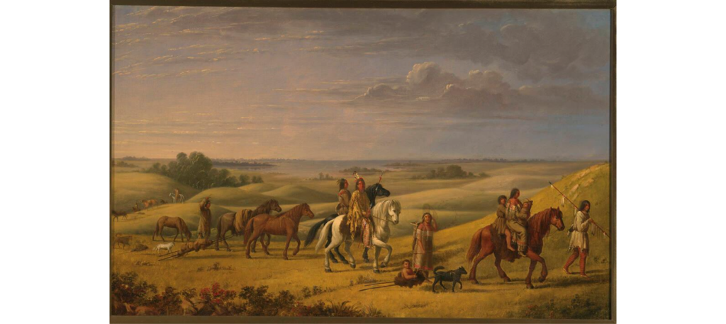 Paul Kane, Cree Indians Travelling, 1849–1856 Oil on canvas, 18.2 x 29.1 in Royal Ontario Museum, Toronto, Canada