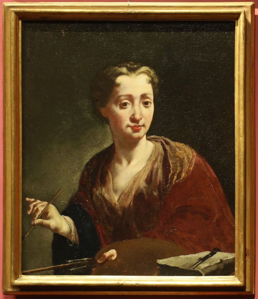 Giulia Lama, Self-Portrait, 1725 Oil on canvas, 28.7 × 23.8 in Uffizi Gallery, Florence