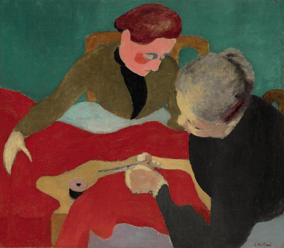Édouard Vuillard, Dressmakers, 1890 Oil on canvas, 18.8 × 22.6 in Private Collection