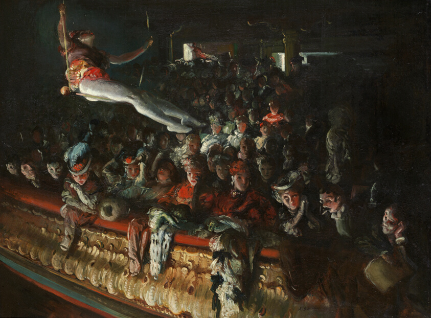 Everett Shinn, The Hippodrome, London, 1902 Oil on canvas, 26.3 × 35.2 in Art Institute of Chicago