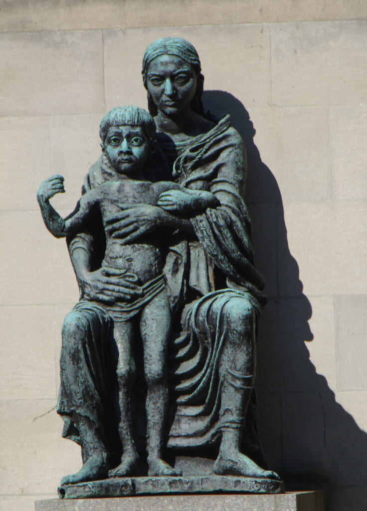 Sir Jacob Epstein, Madonna and Child, 1927 Bronze, 67 in high The Riverside Church, New York