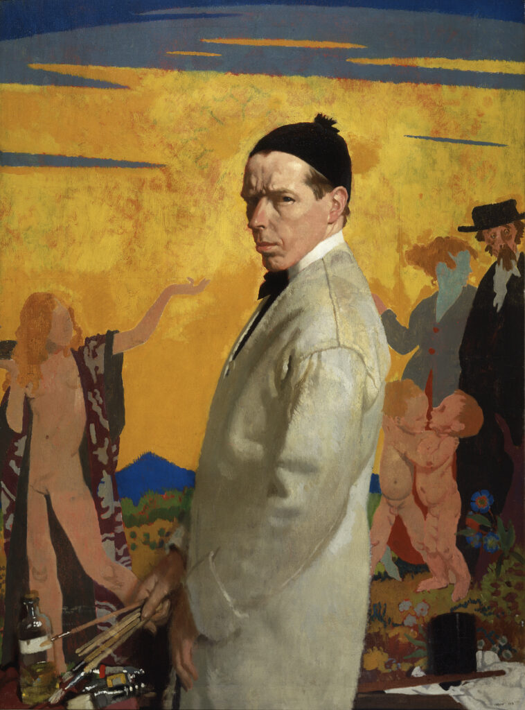 Sir William Orpen, Self-portrait, 1913 Oil on canvas, 48.4 × 35.4 in Saint Louis Art Museum