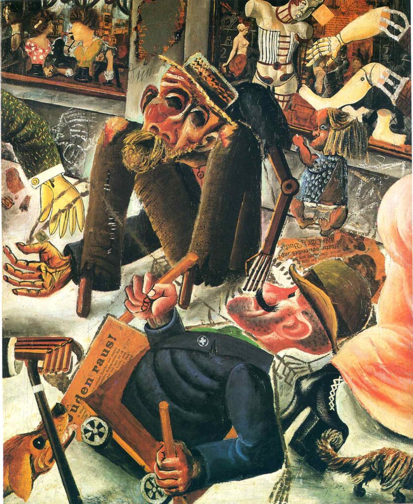 Otto Dix, Prager Street, 1920 Oil and collage on canvas, 39.8 × 31.9 in Kunstmuseum Stuttgart