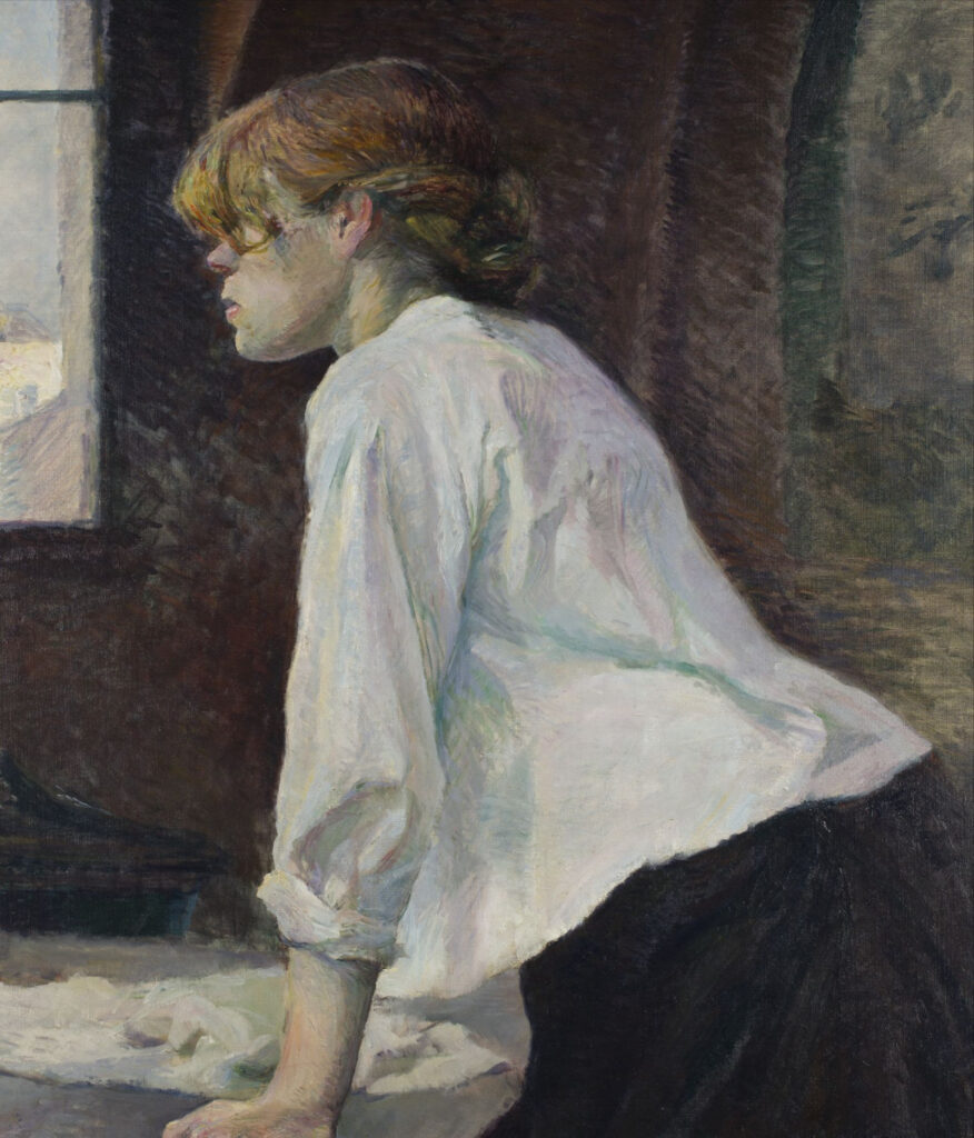 Henri de Toulouse-Lautrec, The Laundress/La blanchisseuse, 1886–1887 Oil on canvas, 36.5 × 29.5 in Private Collection