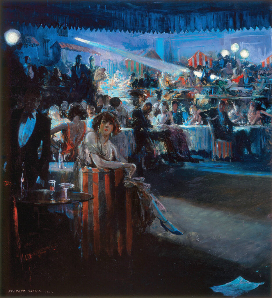 Everett Shinn, Nightclub Scene, 1934 Oil on canvas, 36 × 34 in Milwaukee Art Museum