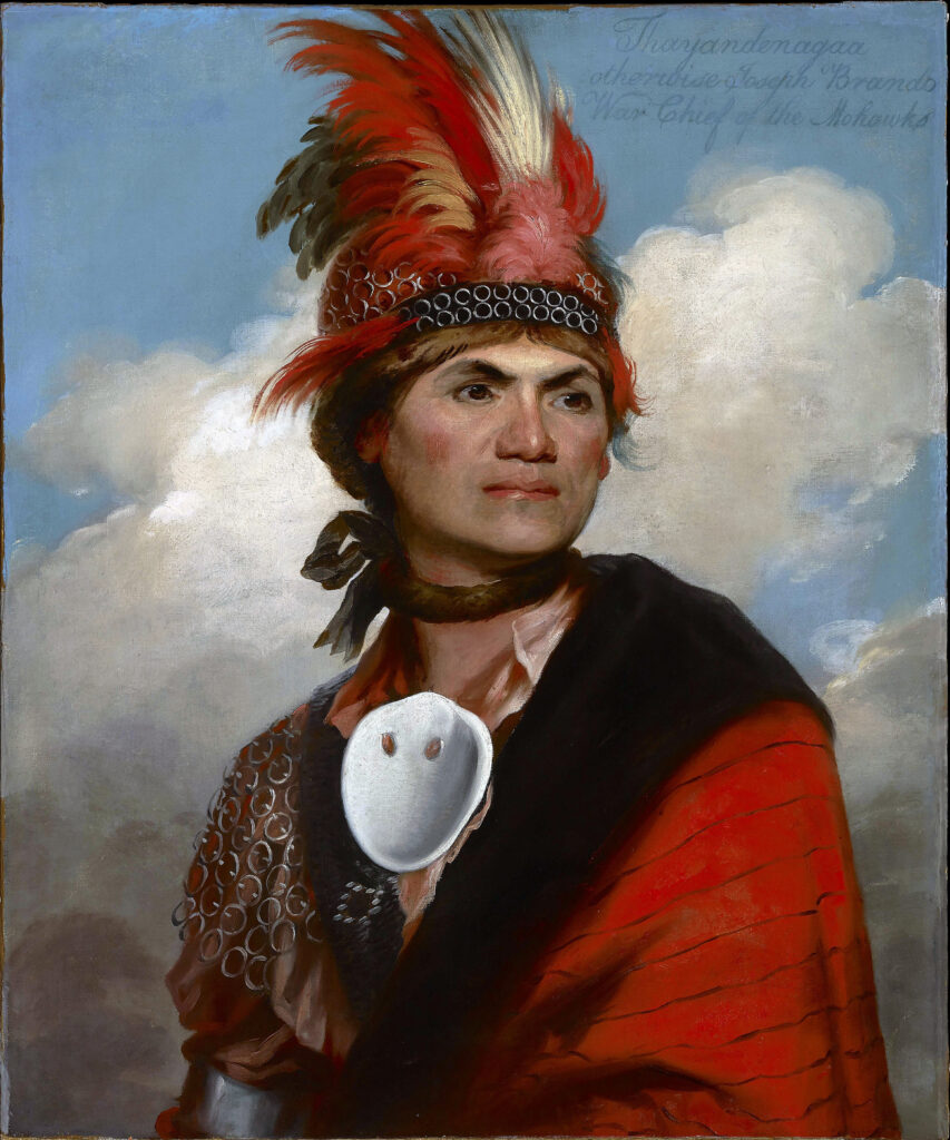 Gilbert Stuart, Portrait of Joseph Brant, 1786 Oil on canvas, 31.6 × 27.6 in British Museum, London