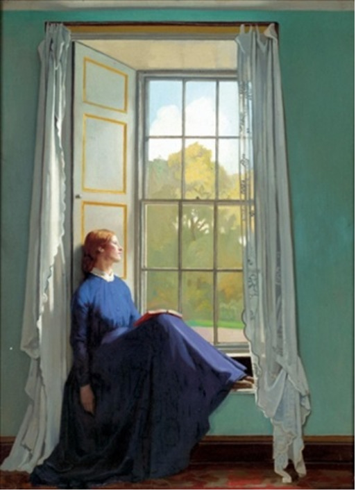 Sir William Orpen, The Window Seat, 1901 Oil on canvas, 29.9 × 22 in Private Collection