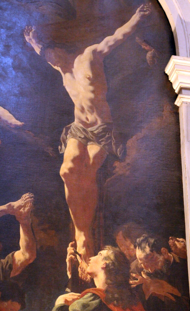 Giulia Lama, Trinity with the Apostles, 1726–1732 Oil on canvas, 132.3 × 59.8 in San Vidal, Venice