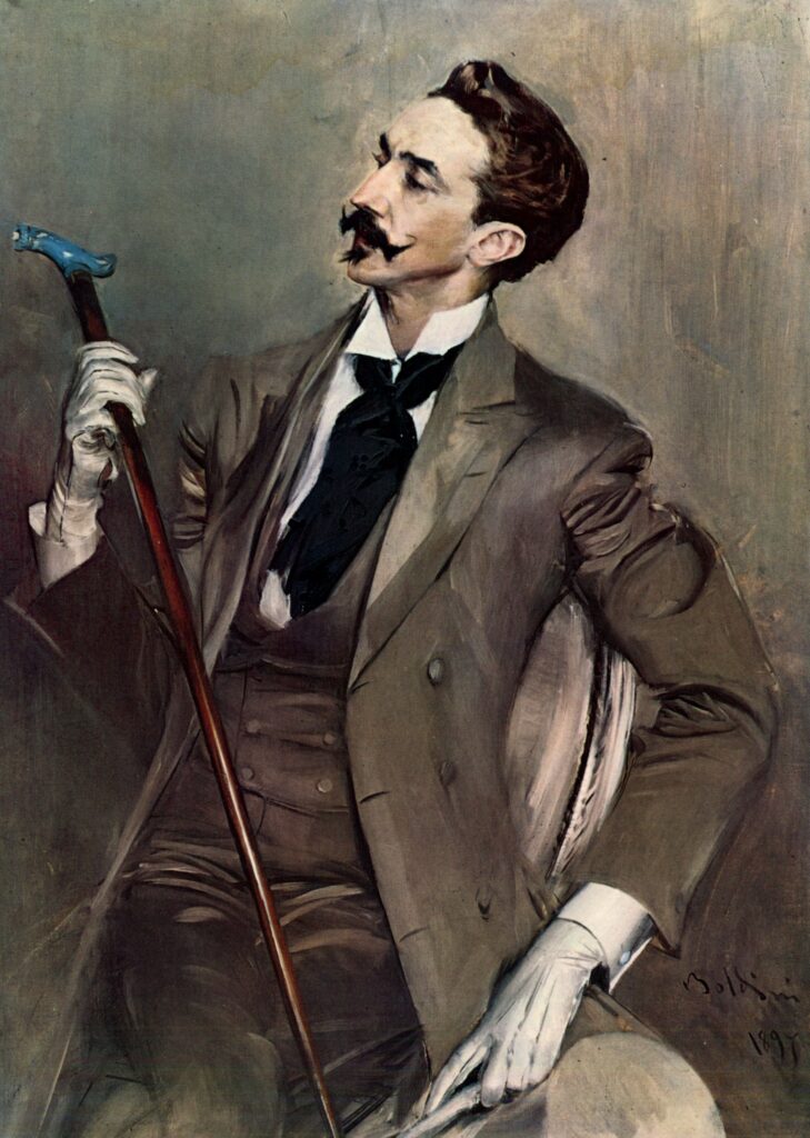 Giovanni Boldini, Portrait of Robert de Montesquiou, 1897 Oil on canvas, 45.5 × 32.5 in Musée d’Orsay, Paris