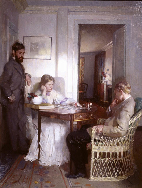 Sir William Orpen, The Chess Players, c 1902 Oil on canvas, 36.2 × 28 in Ashmolean Museum, Oxford