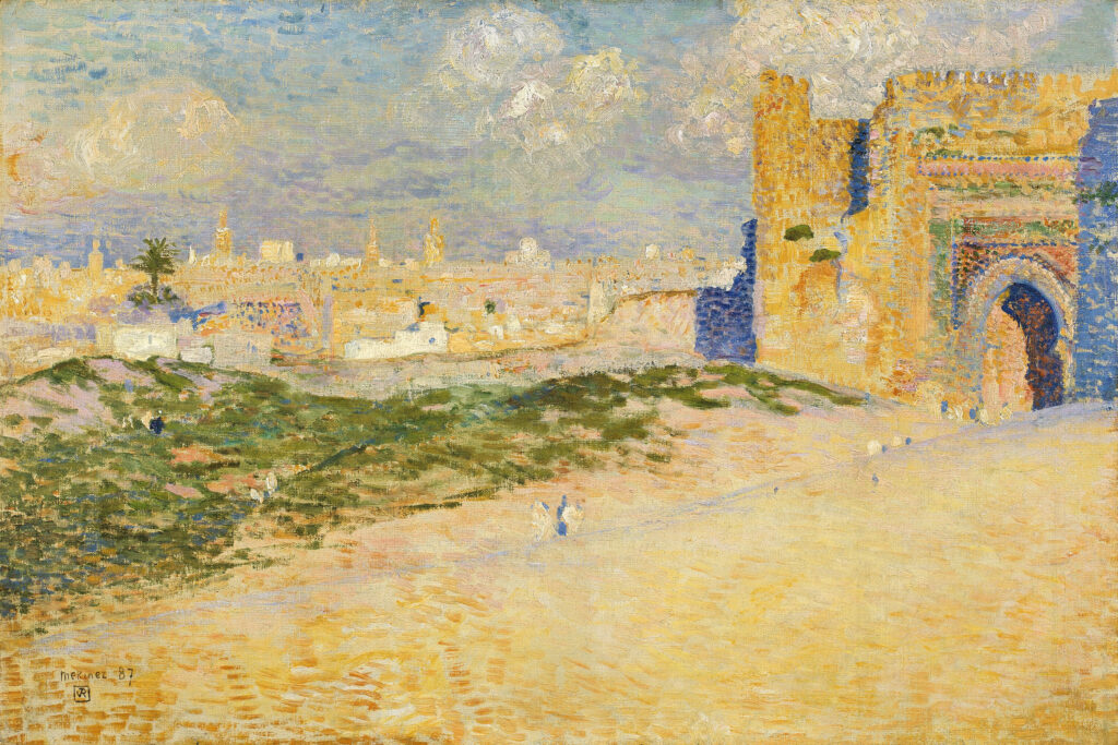 Théo van Rysselberghe, The El Khemis Gate in Meknes, Morocco, 1887 Oil on canvas, 15.9 × 24 in Museo Nacional Thyssen-Bornemisza, Madrid