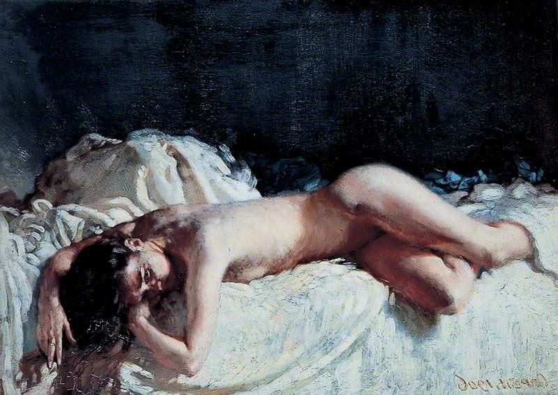 Sir William Orpen, Nude Study, 1906 Oil on canvas, 22.2 × 32 in Leeds Art Gallery, UK