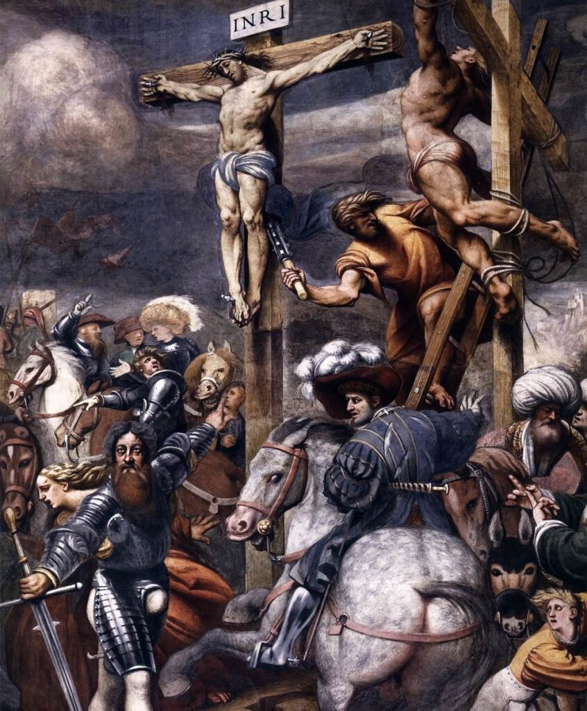 Pordenone, Golgotha (detail), 1521 Fresco Cremona Cathedral