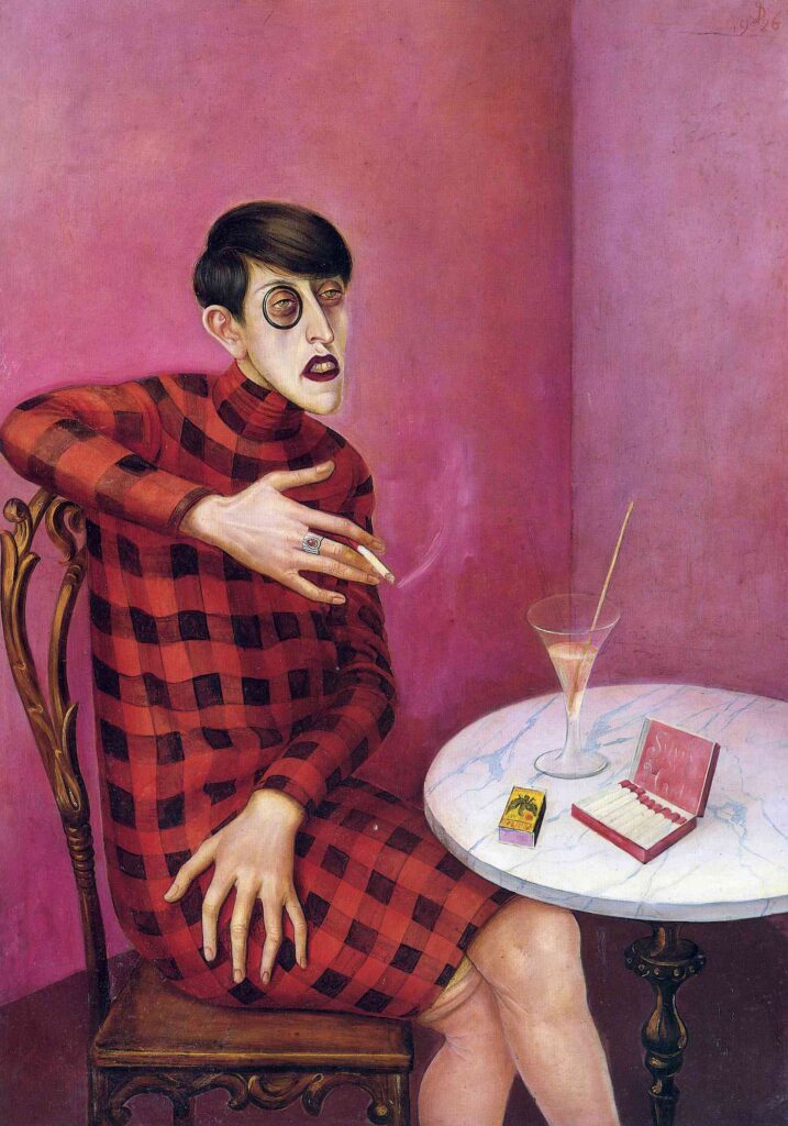 Otto Dix, Portrait of the Journalist Sylvia von Harden, 1926 Oil and tempera on wood, 47.6 × 35 in Musée National d’Art Moderne, Paris